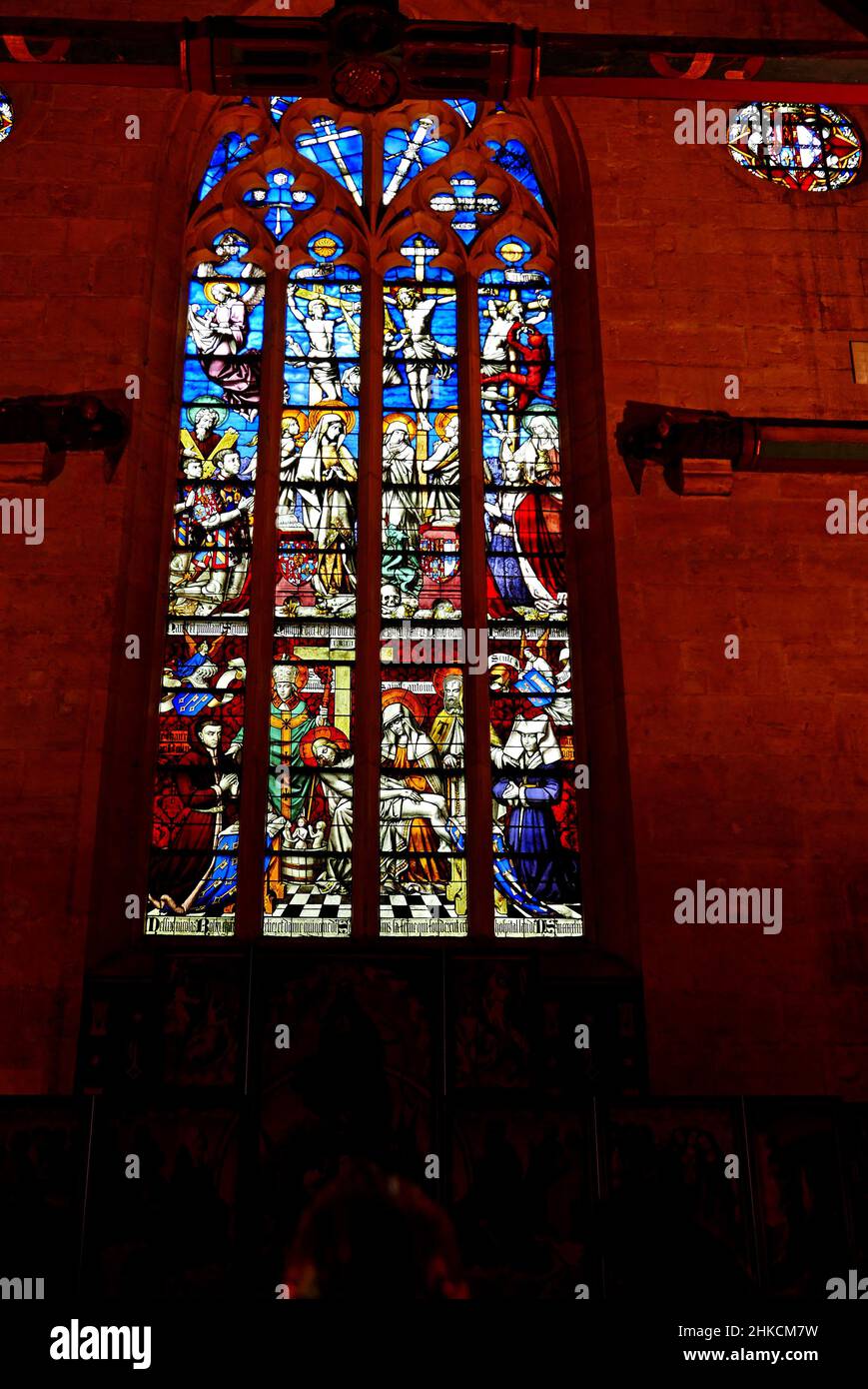 Hotel-Dieu des Hospices Civils de Beaune, la Grande Sala dei poveri, Cote-d'Or, Bourgogne-France-Comte, Borgogna, Francia, Europa Foto Stock
