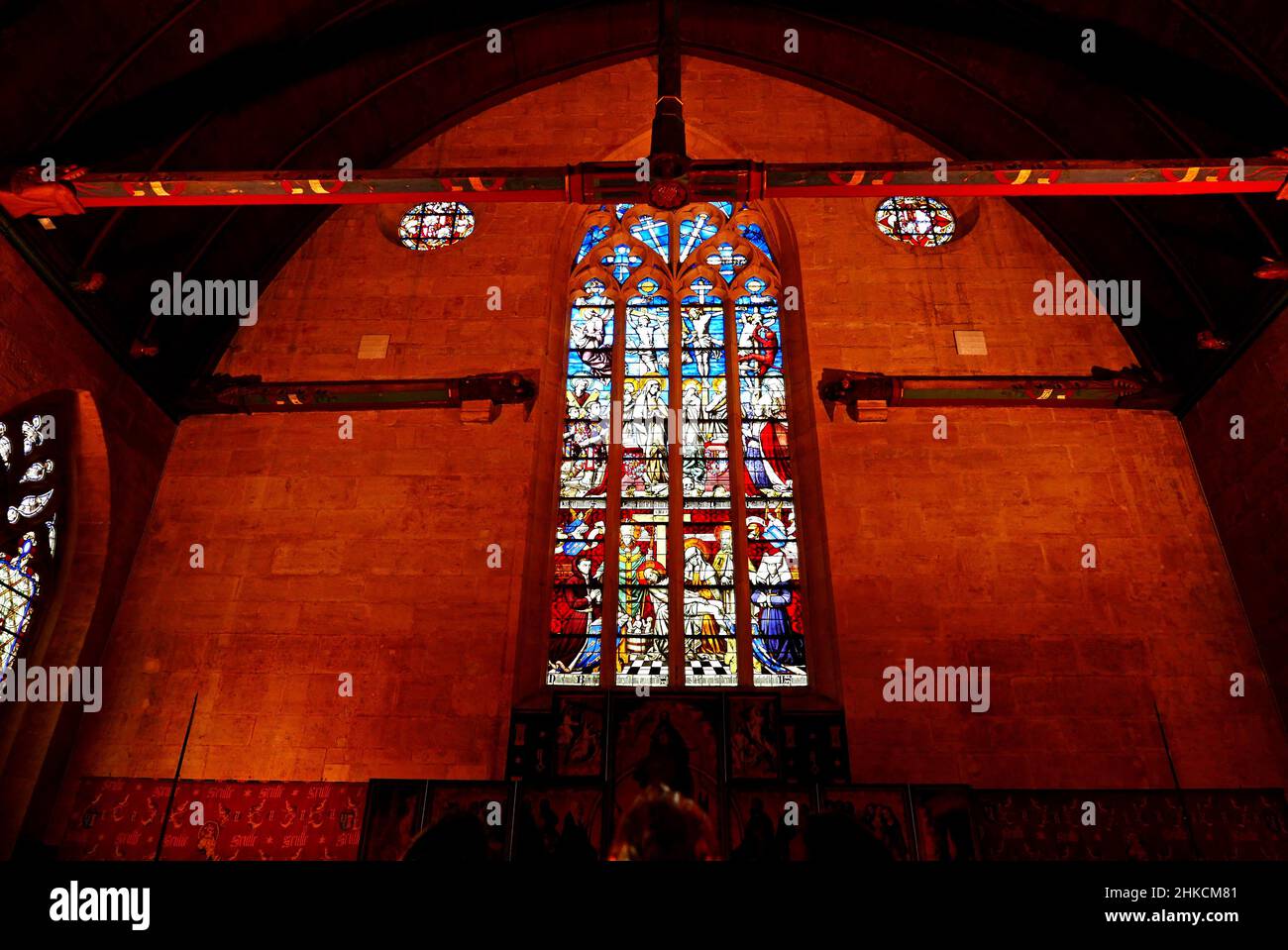 Hotel-Dieu des Hospices Civils de Beaune, la Grande Sala dei poveri, Cote-d'Or, Bourgogne-France-Comte, Borgogna, Francia, Europa Foto Stock