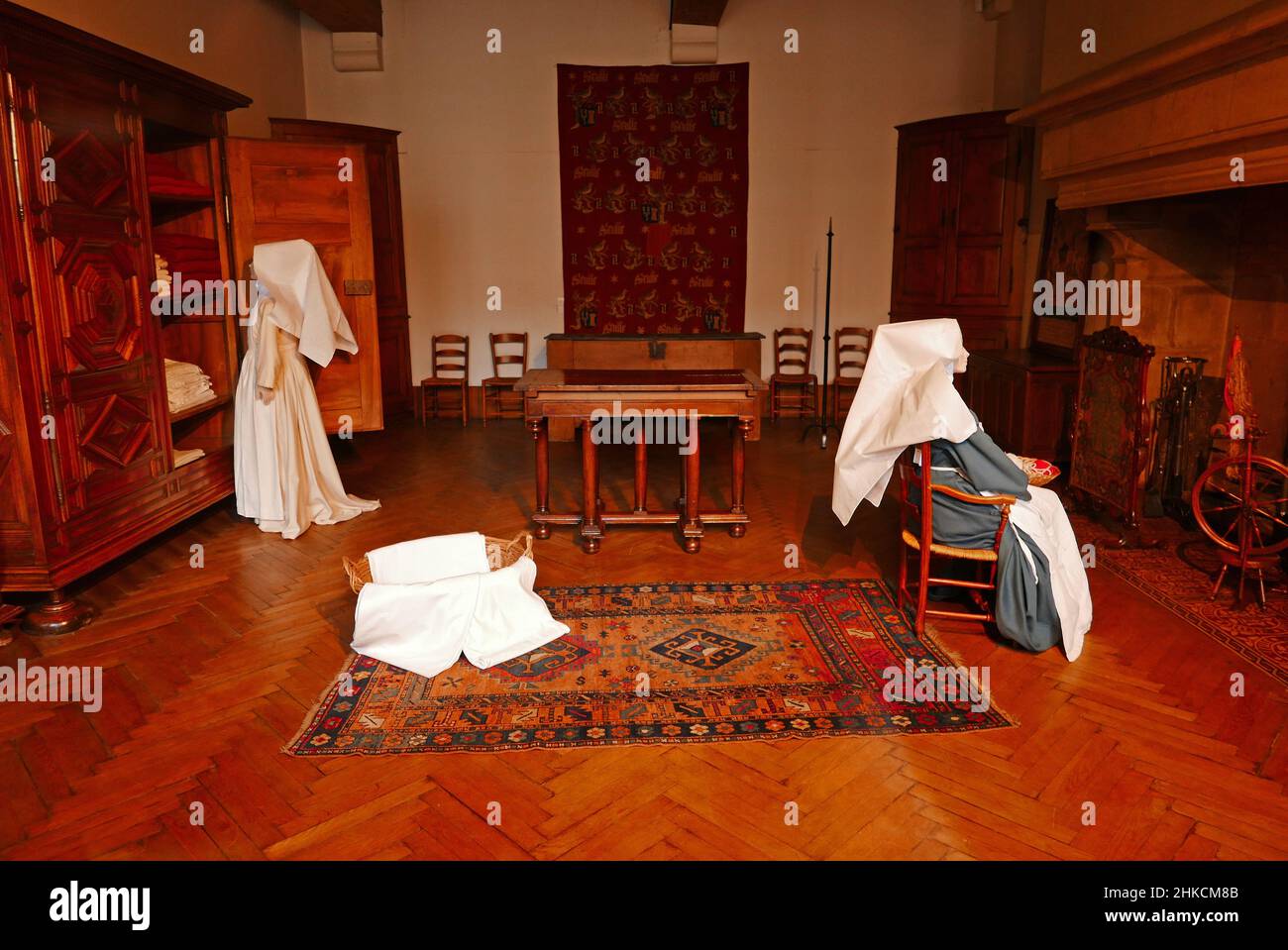 Hotel-Dieu des Hospices Civils de Beaune, Saint-Anne room, Cote-d'Or, Bourgogne-France-Comte, Borgogna, Francia, Europa Foto Stock