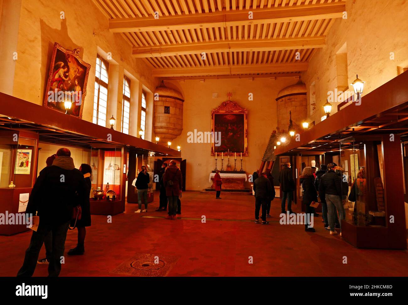 Hotel-Dieu des Hospices Civils de Beaune, Saint-Nicolas room, Cote-d'Or, Bourgogne-France-Comte, Borgogna, Francia, Europa Foto Stock