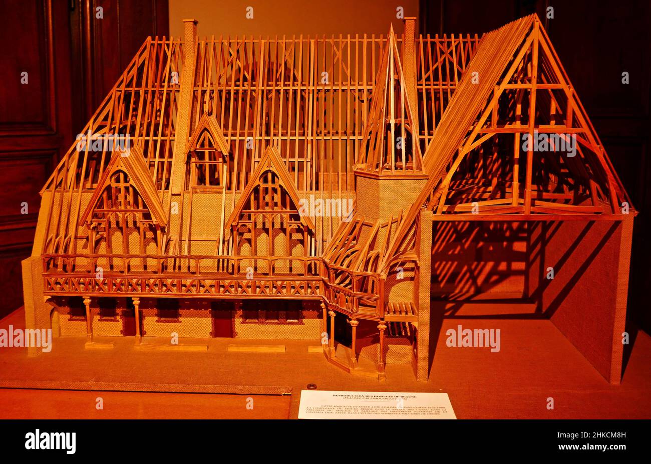 Modello di Hotel-Dieu des Hospices Civils de Beaune, Cote-d'Or, Bourgogne-France-Comte, Borgogna, Francia, Europa Foto Stock