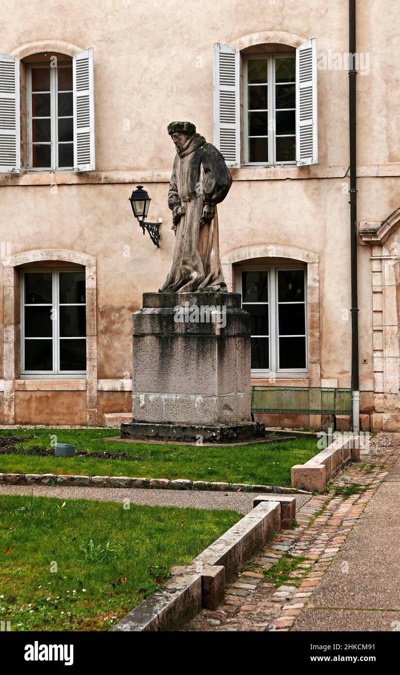 Nicolas Rolin, Hotel-Dieu des Hospices Civils de Beaune, Cote-d'Or, Bourgogne-France-Comte, Borgogna, Francia, Europa Foto Stock