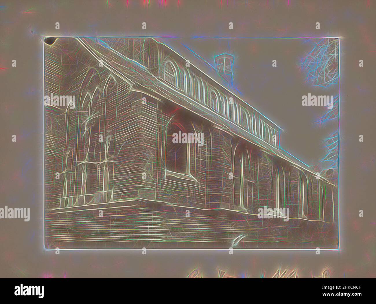 Ispirato da parte della chiesa cattolica romana a Lierop, Lierop, 1891, stampa albume, altezza 173 mm x larghezza 239 mm, reinventato da Artotop. L'arte classica reinventata con un tocco moderno. Design di calda e allegra luminosità e di raggi di luce. La fotografia si ispira al surrealismo e al futurismo, abbracciando l'energia dinamica della tecnologia moderna, del movimento, della velocità e rivoluzionando la cultura Foto Stock