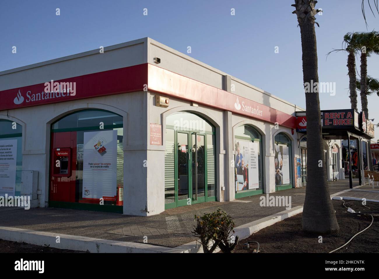 banca santander filiale locale playa blanca Lanzarote Isole Canarie Spagna Foto Stock