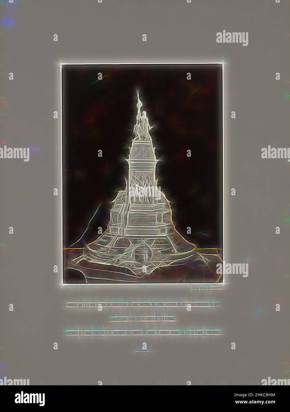 Ispirato dal dono di S.R.H. Principe Frederik dei Paesi Bassi come presidente onorario del comitato principale del memoriale nazionale del 1813, il dono d'argento presentato nell'agosto 1870 al Principe Frederik come presidente onorario del comitato principale del memoriale nazionale del 1813, eretto nel, Reinventato da Artotop. L'arte classica reinventata con un tocco moderno. Design di calda e allegra luminosità e di raggi di luce. La fotografia si ispira al surrealismo e al futurismo, abbracciando l'energia dinamica della tecnologia moderna, del movimento, della velocità e rivoluzionando la cultura Foto Stock