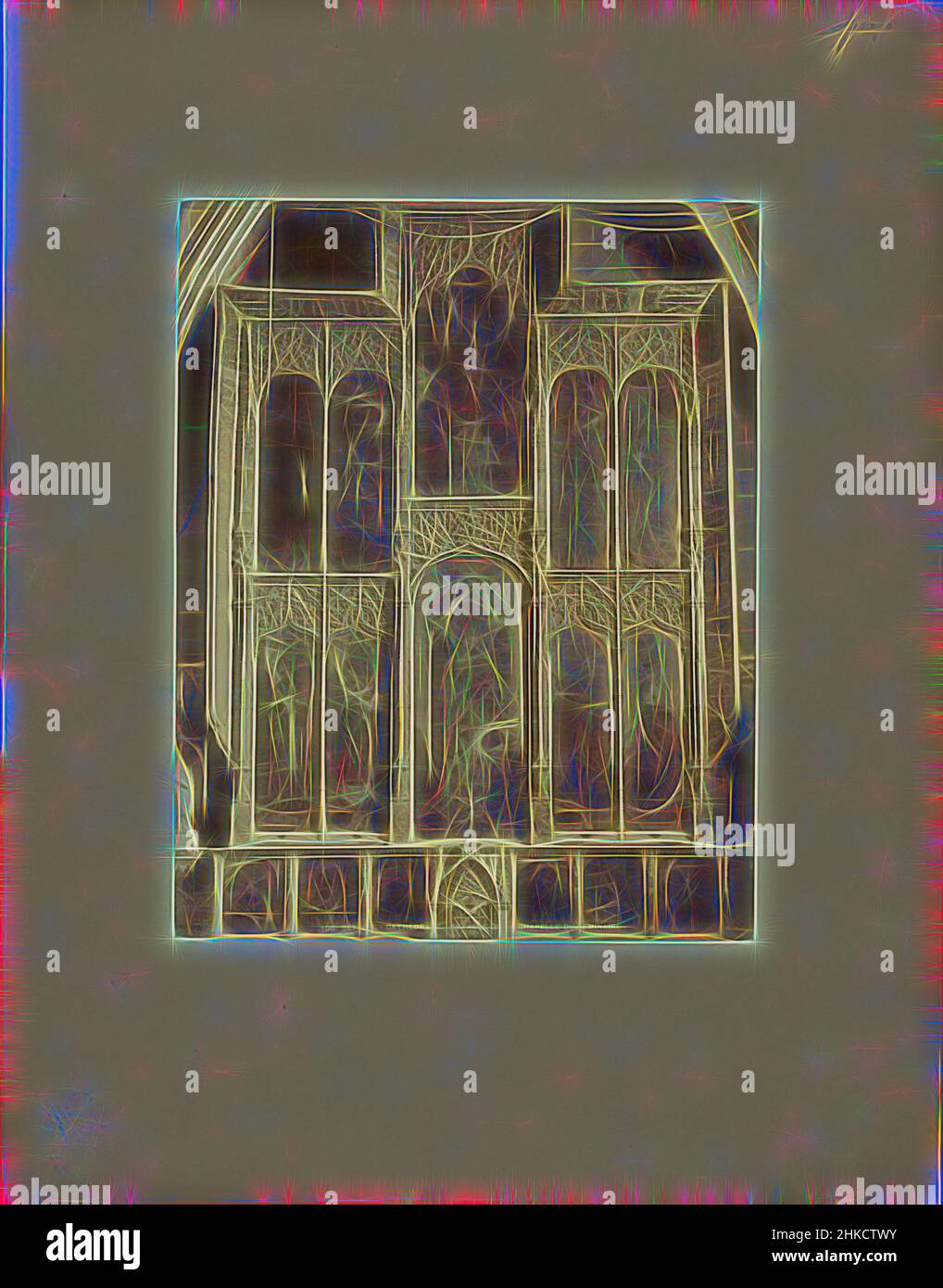 Ispirato da Chambre de Joséphine nel Grand Trianon a Versailles, Versailles   Chambre de Joséphine, JD, Grand Trianon, c.. 1875 - c. 1900, stampa albume, altezza 218 mm x larghezza 288 mm, reinventata da Artotop. L'arte classica reinventata con un tocco moderno. Design di calda e allegra luminosità e di raggi di luce. La fotografia si ispira al surrealismo e al futurismo, abbracciando l'energia dinamica della tecnologia moderna, del movimento, della velocità e rivoluzionando la cultura Foto Stock