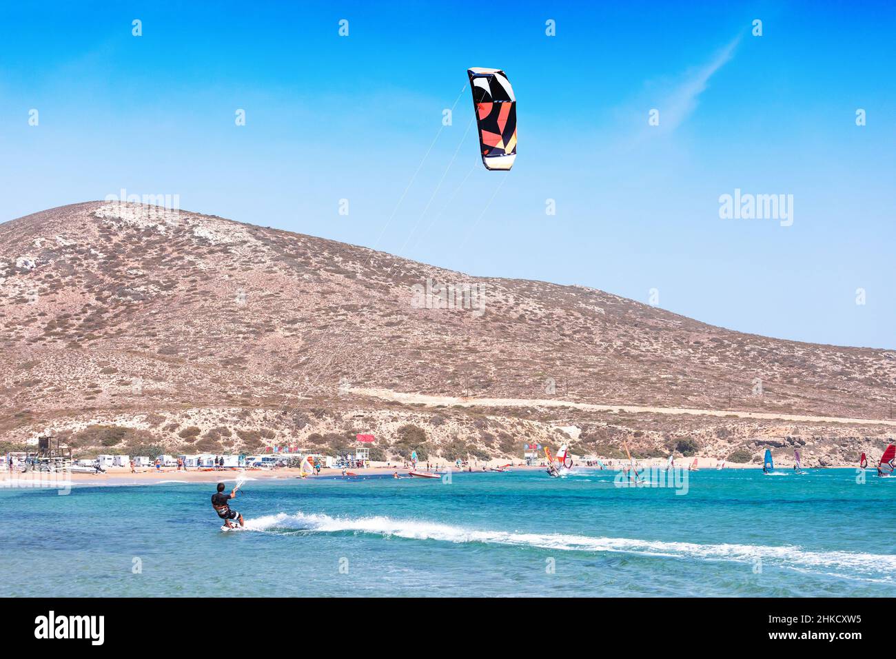 Surf sulla spiaggia di prasonisi immagini e fotografie stock ad alta ...