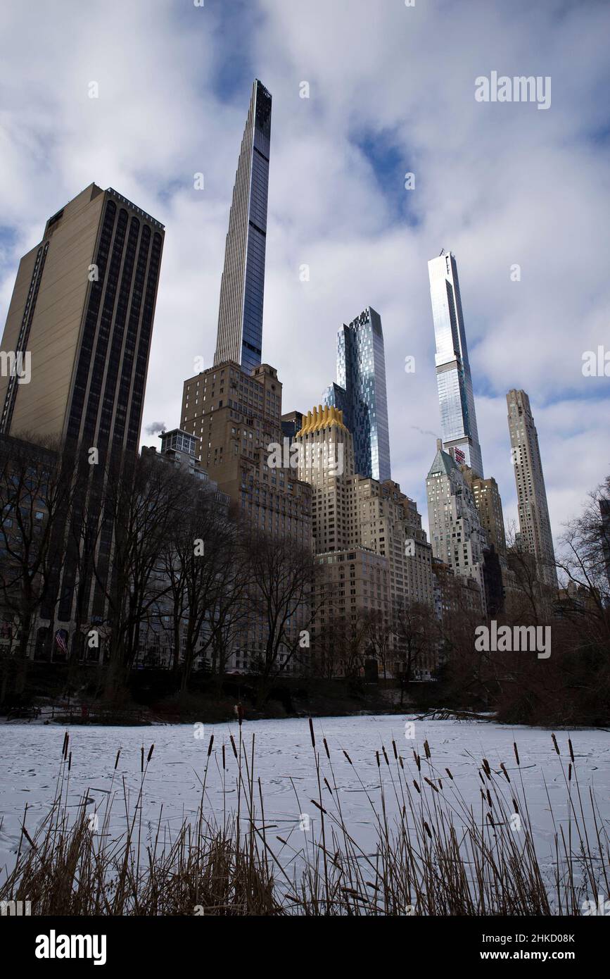 New York, Central Park in inverno Foto Stock