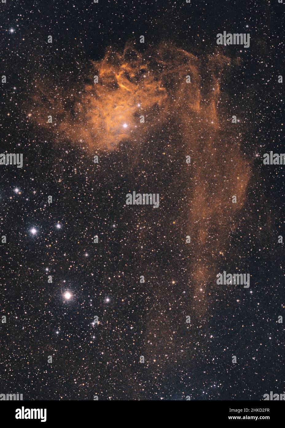 Fiammeggiante nebulosa Star, Auriga Foto Stock