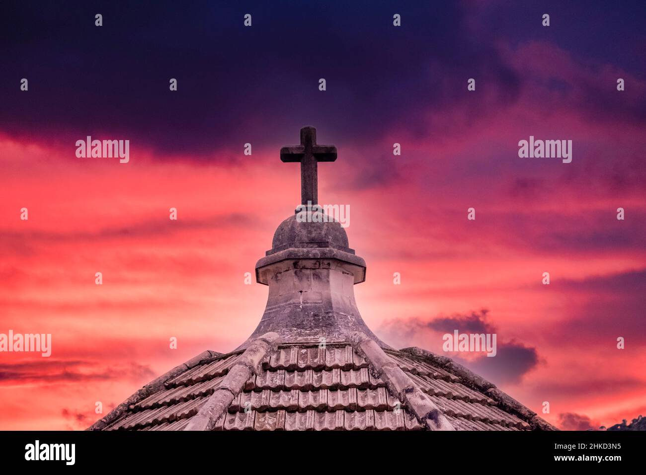 Cappella della famiglia San Simon, cimitero di Valldemossa, Maiorca, Isole Baleari, Spagna Foto Stock