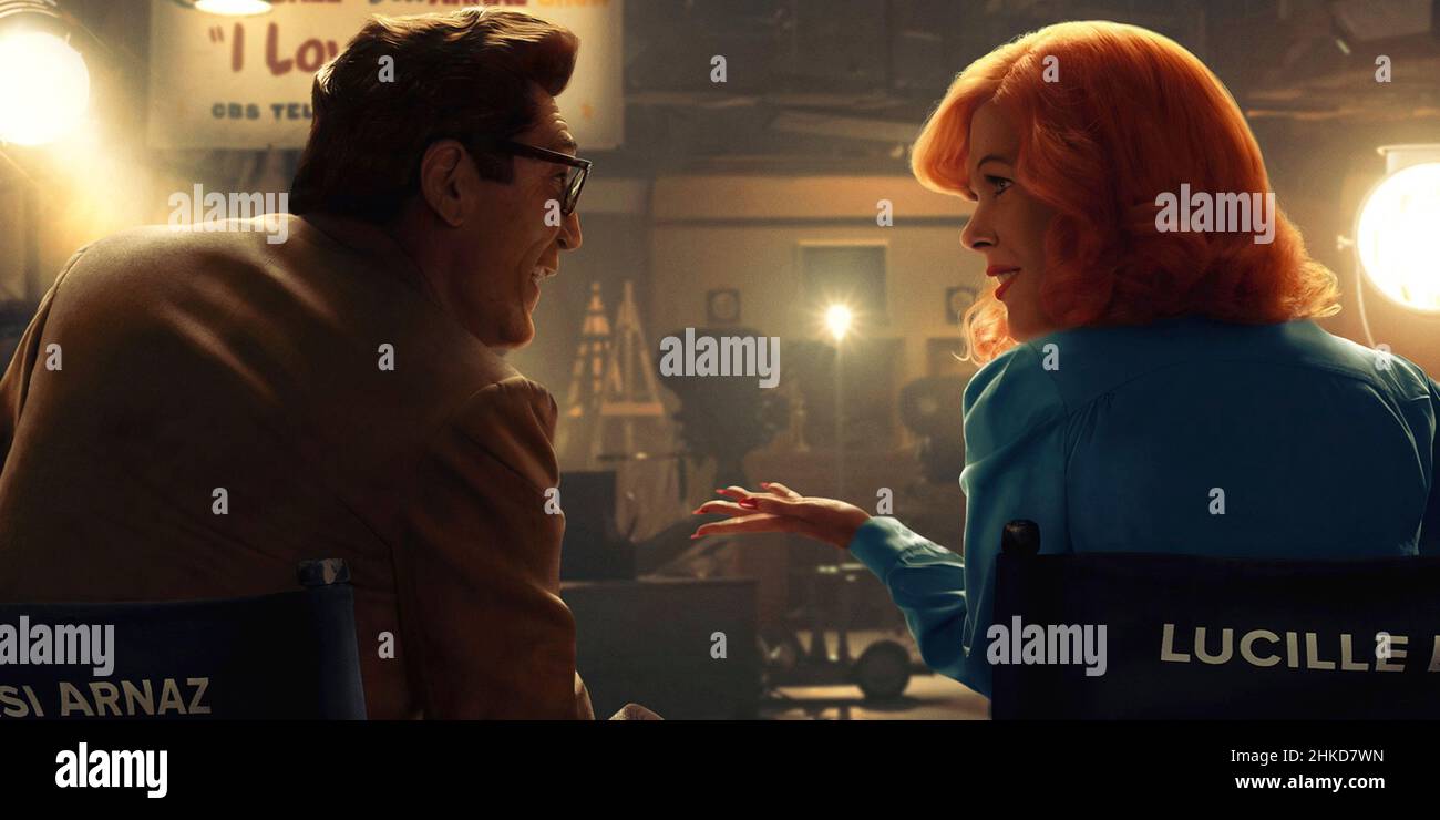 Essendo i Ricardos (2021) diretti da Aaron Sorkin e recanti Javier Bardem come Desi Arnaz, Nicole Kidman come Lucille Ball. Foto Stock