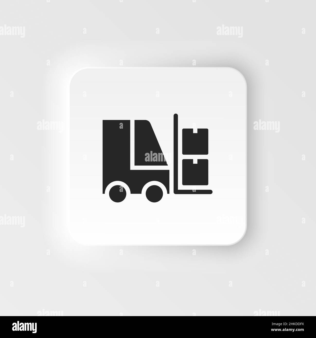 Produzione di massa, icona vettoriale di stile pneumatico del carrello elevatore a forche. Semplice illustrazione degli elementi dal concetto di interfaccia utente. Produzione di massa, vettore di tipo pneumatico per carrelli elevatori Illustrazione Vettoriale