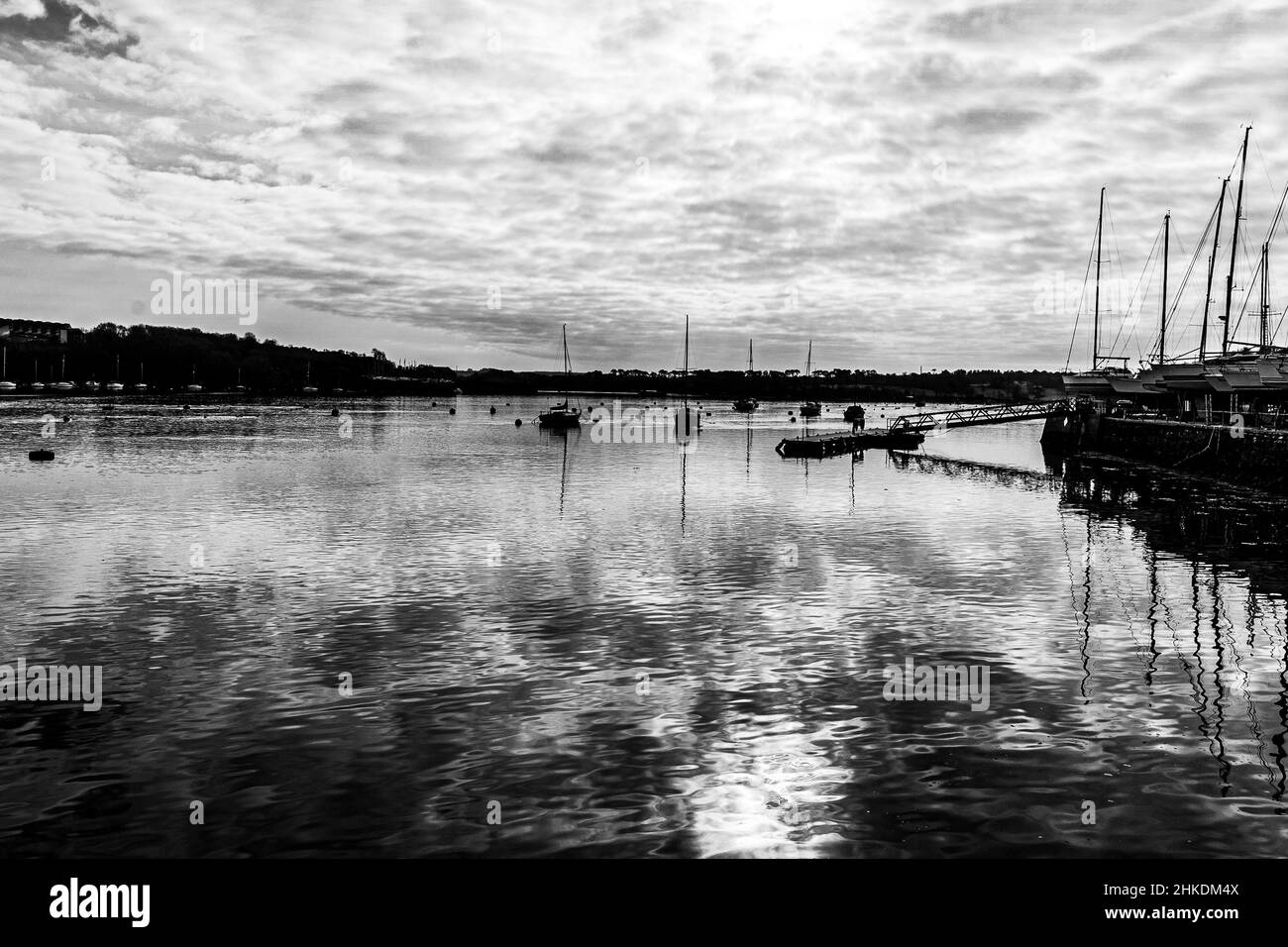 Fiume Tamar a Saltash Cornwall, Inghilterra Foto Stock