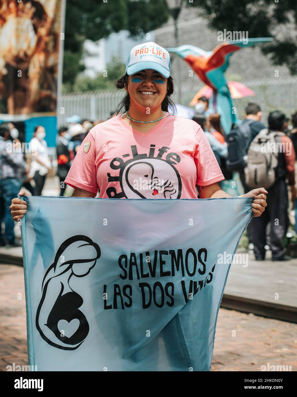 Protesta pro vita, Ecuador Foto Stock
