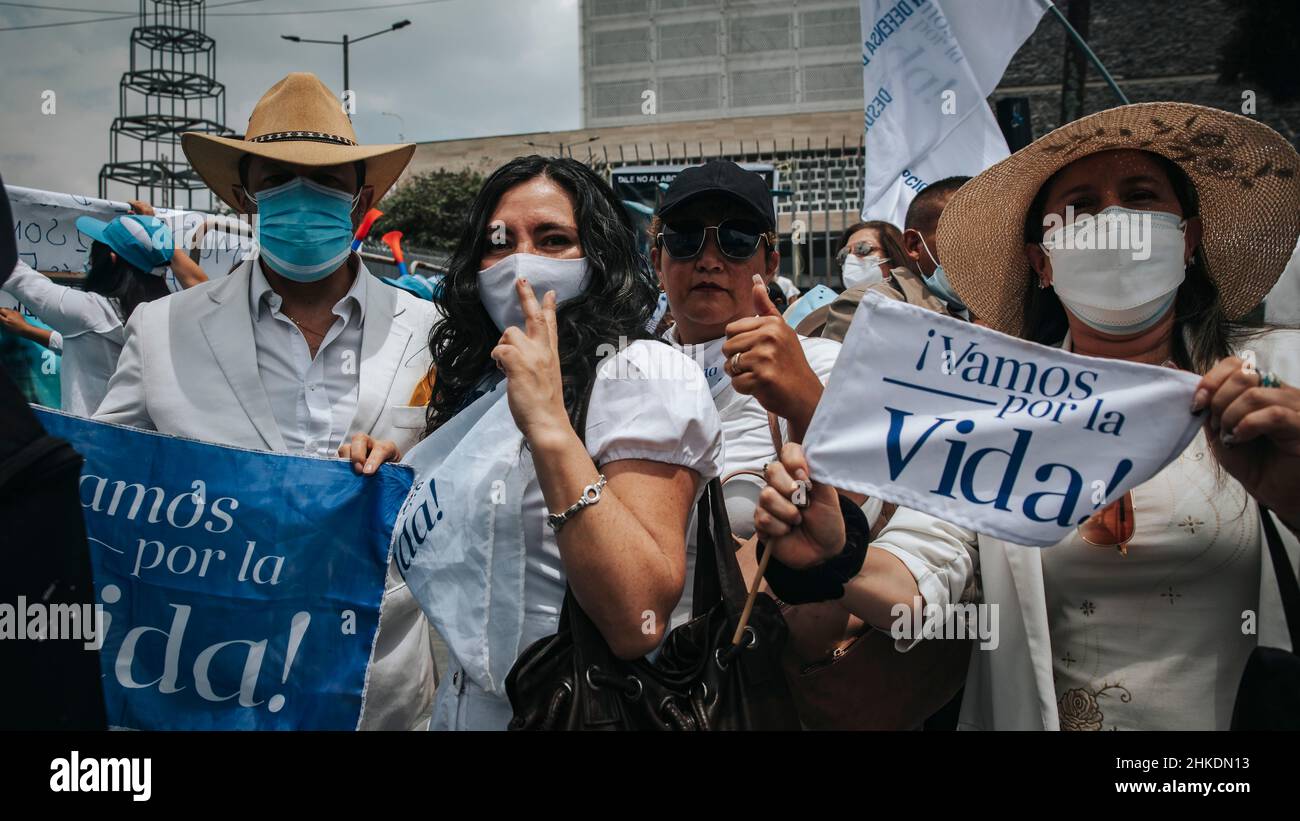 Protesta pro vita, Ecuador Foto Stock