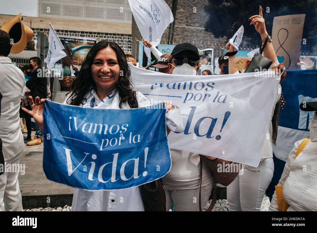 Protesta pro vita, Ecuador Foto Stock