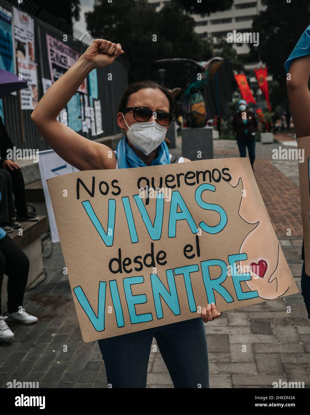 Protesta pro vita, Ecuador Foto Stock
