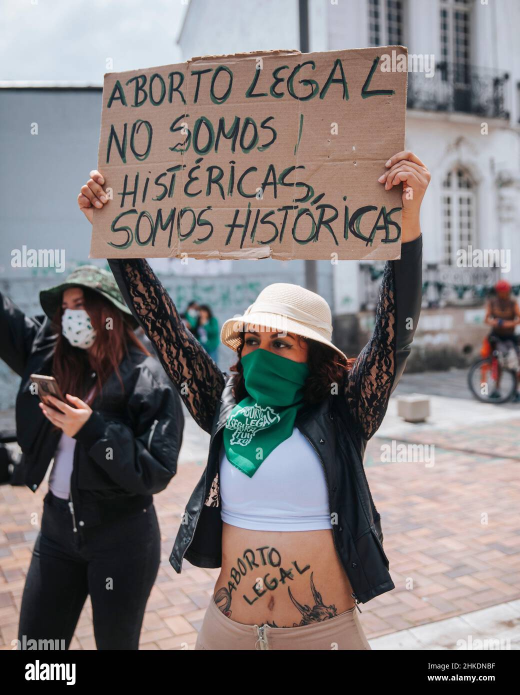 Protesta dell'aborto pro, Ecuador Foto Stock