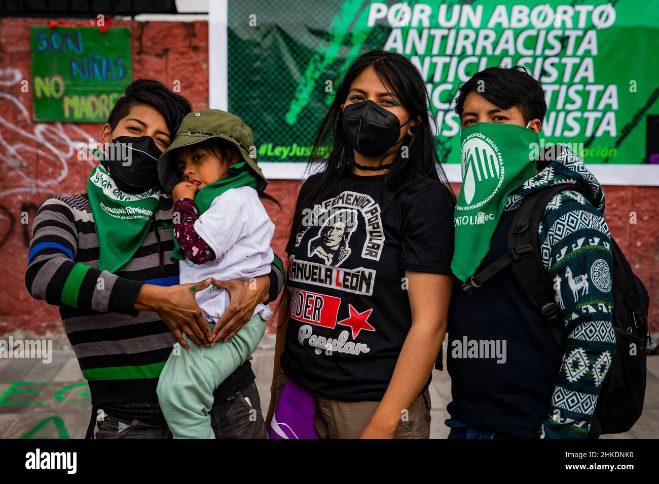 Protesta dell'aborto pro, Ecuador Foto Stock