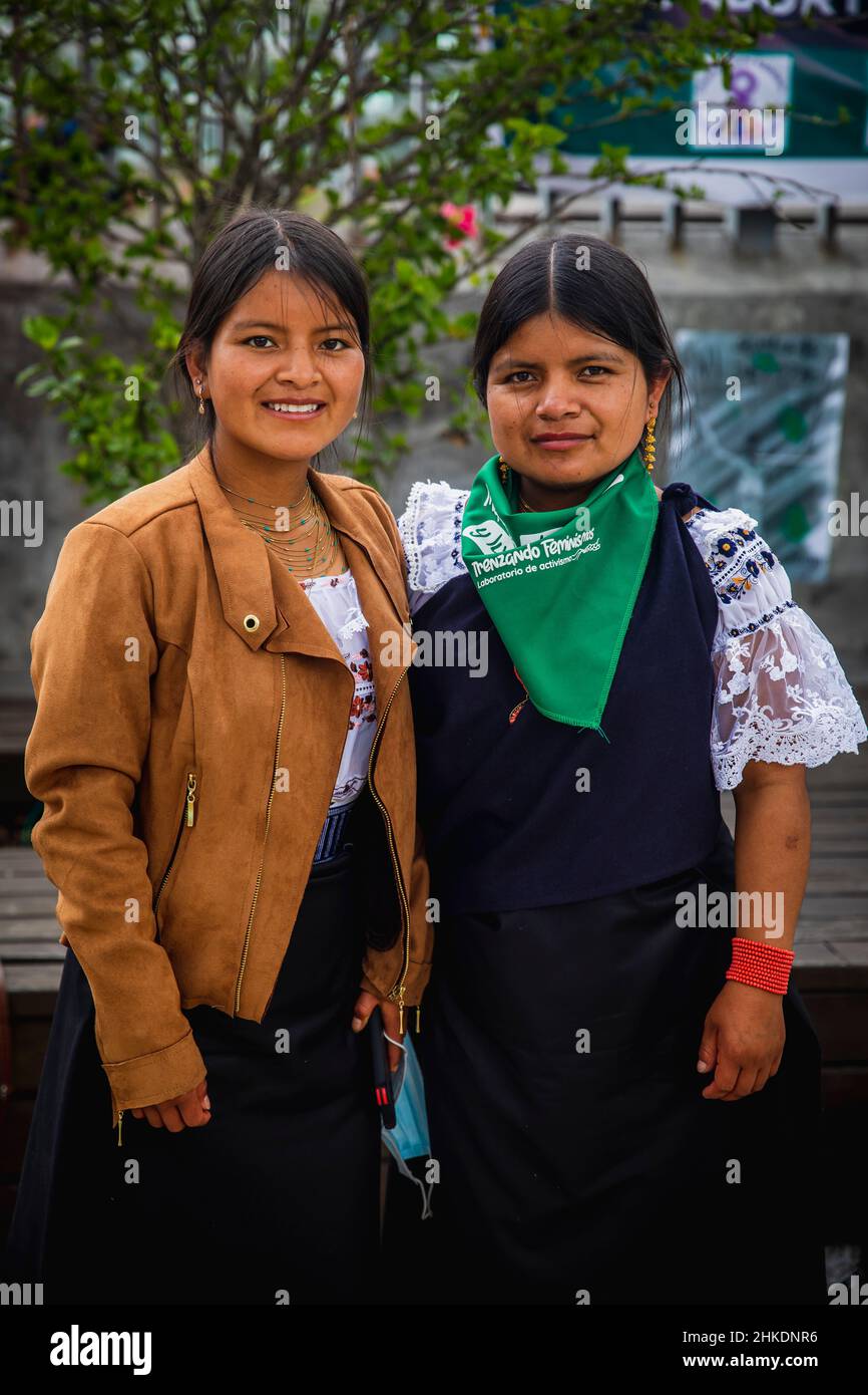 Protesta dell'aborto pro, Ecuador Foto Stock