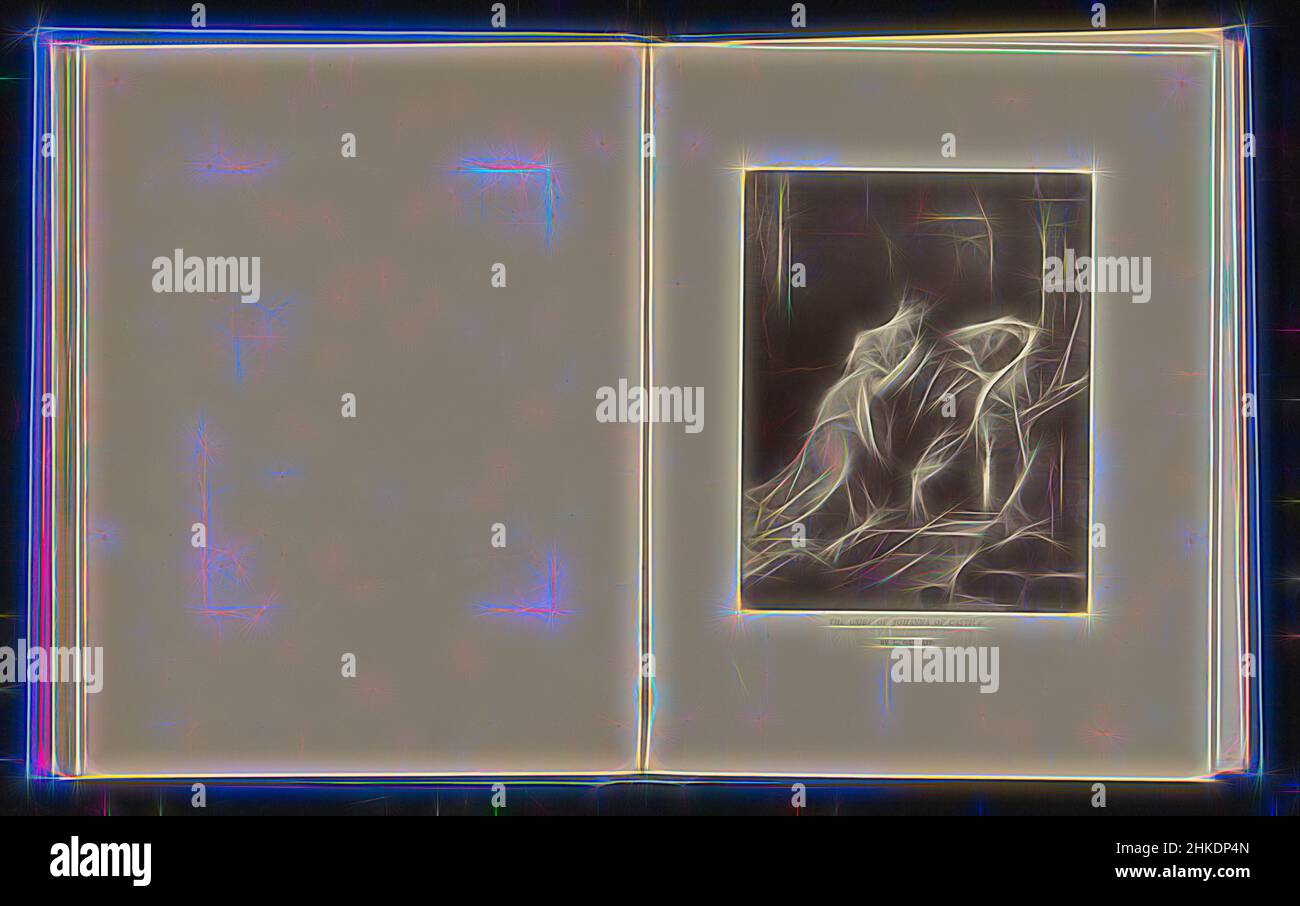 Ispirato dal dolore di Johanna di Castiglia, creatore:, c. 1862 - pollici o prima del 1872, carta, altezza 153 mm x larghezza 121 mm, reinventata da Artotop. L'arte classica reinventata con un tocco moderno. Design di calda e allegra luminosità e di raggi di luce. La fotografia si ispira al surrealismo e al futurismo, abbracciando l'energia dinamica della tecnologia moderna, del movimento, della velocità e rivoluzionando la cultura Foto Stock