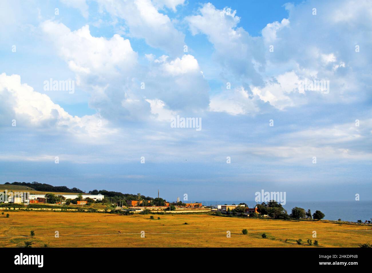 Bel paesaggio astratto sul Mar Nero a Gelendzhik Foto Stock
