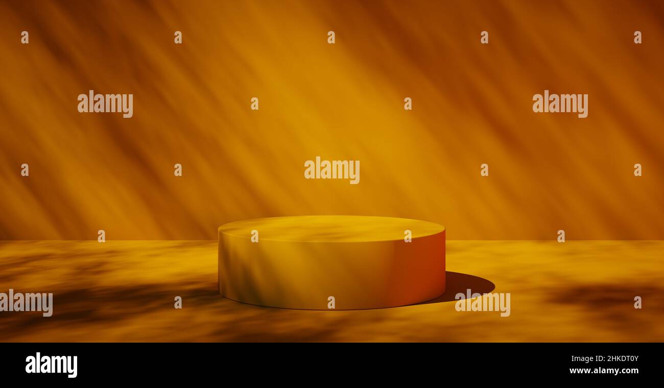 Sfondo bianco colorato della parete e ombra in forte caduta. 3D rendering. Foto Stock