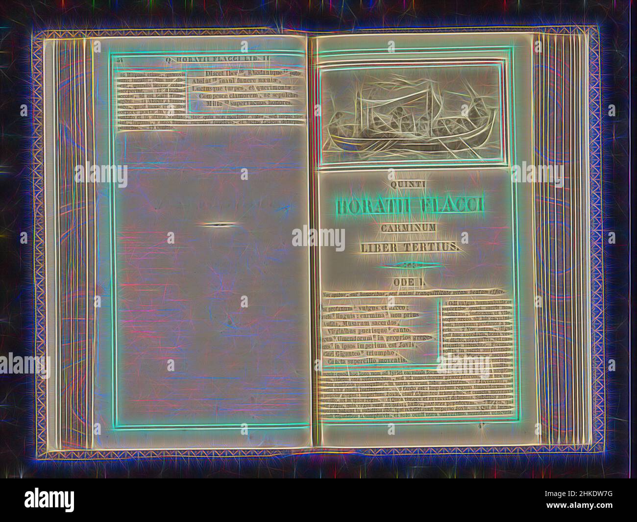 Ispirato a rappresentare una barca a remi, dopo:, c. 1850 - prima del 1855, stampa albume, altezza 31 mm x larghezza 59 mm, reinventata da Artotop. L'arte classica reinventata con un tocco moderno. Design di calda e allegra luminosità e di raggi di luce. La fotografia si ispira al surrealismo e al futurismo, abbracciando l'energia dinamica della tecnologia moderna, del movimento, della velocità e rivoluzionando la cultura Foto Stock