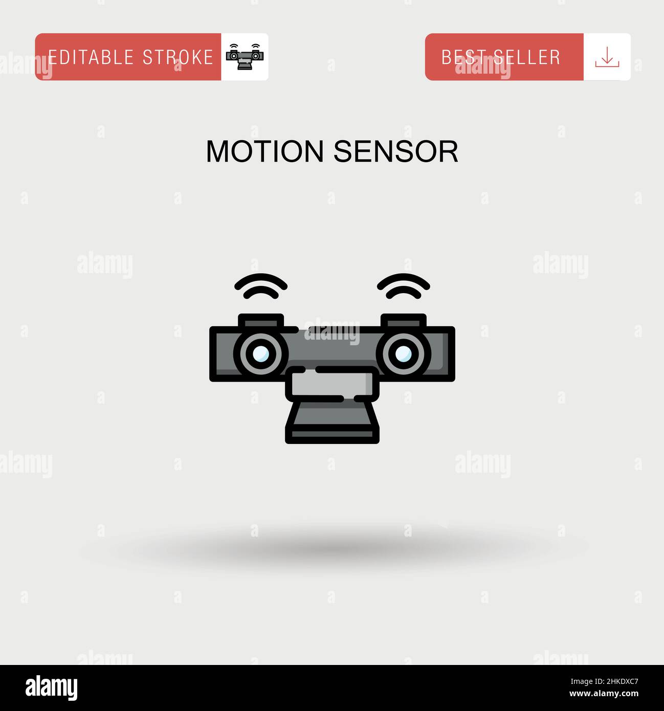 Icona vettore semplice del sensore di movimento. Illustrazione Vettoriale