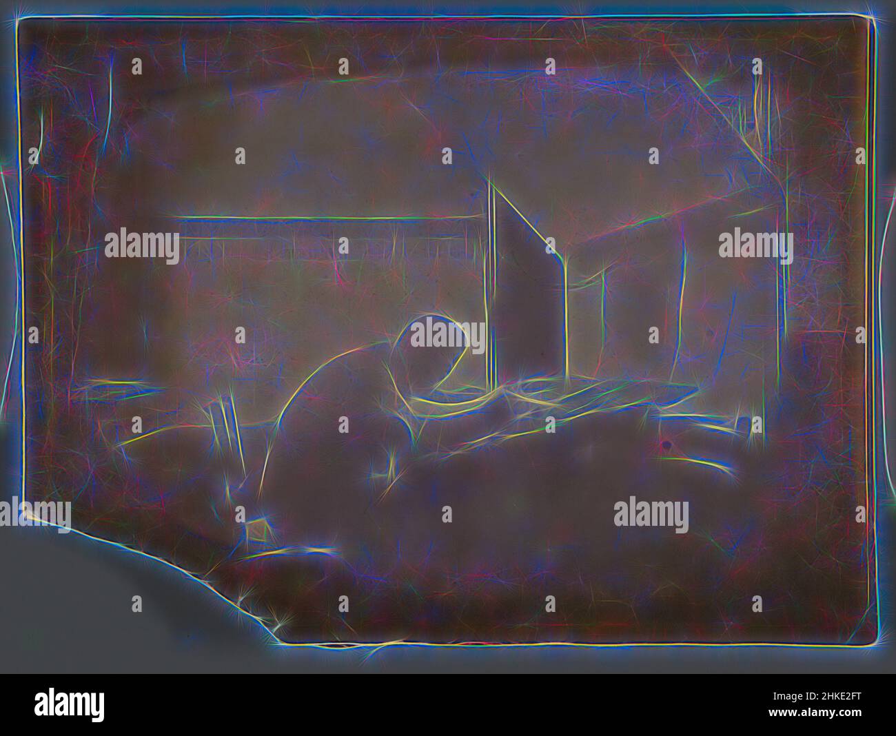 Ispirato da Willem Witsen alla tavola da disegno, George Hendrik Breitner, c.. 1880 - c. 1910, altezza 90 mm x larghezza 120 mm, reinventato da Artotop. L'arte classica reinventata con un tocco moderno. Design di calda e allegra luminosità e di raggi di luce. La fotografia si ispira al surrealismo e al futurismo, abbracciando l'energia dinamica della tecnologia moderna, del movimento, della velocità e rivoluzionando la cultura Foto Stock