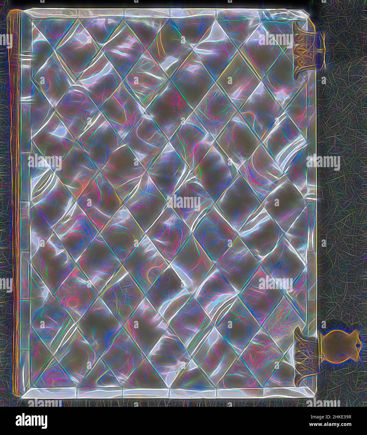 Ispirato da album fotografico con 123 cartes-de-visite di membri di case reali europee, politici e personaggi famosi, Album, Album fotografico, Album fotografico, Album fotografico in copertina di madreperla con due graffette metalliche. Dorso di pelle con la parola 'Album' su di esso in timbro cieco. Nella parte anteriore dell'album a, Reimagined by Artotop. L'arte classica reinventata con un tocco moderno. Design di calda e allegra luminosità e di raggi di luce. La fotografia si ispira al surrealismo e al futurismo, abbracciando l'energia dinamica della tecnologia moderna, del movimento, della velocità e rivoluzionando la cultura Foto Stock