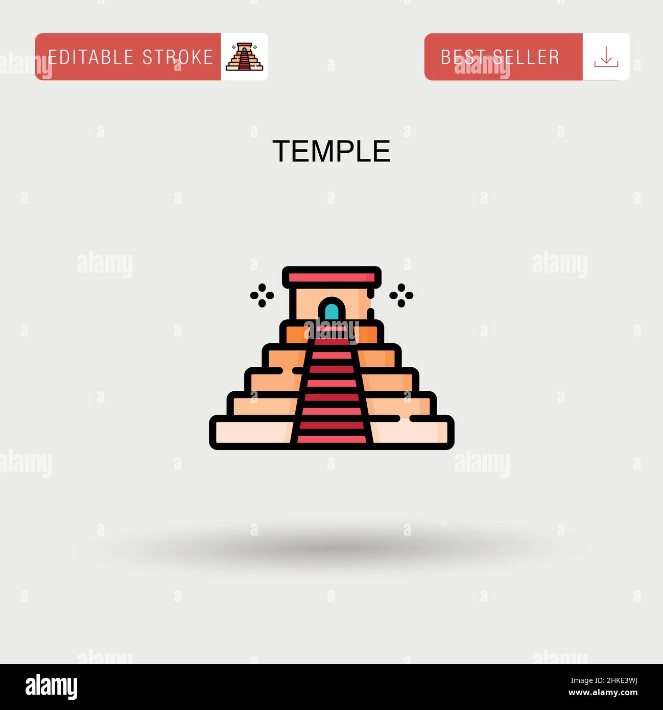 Icona vettore Tempio semplice. Illustrazione Vettoriale