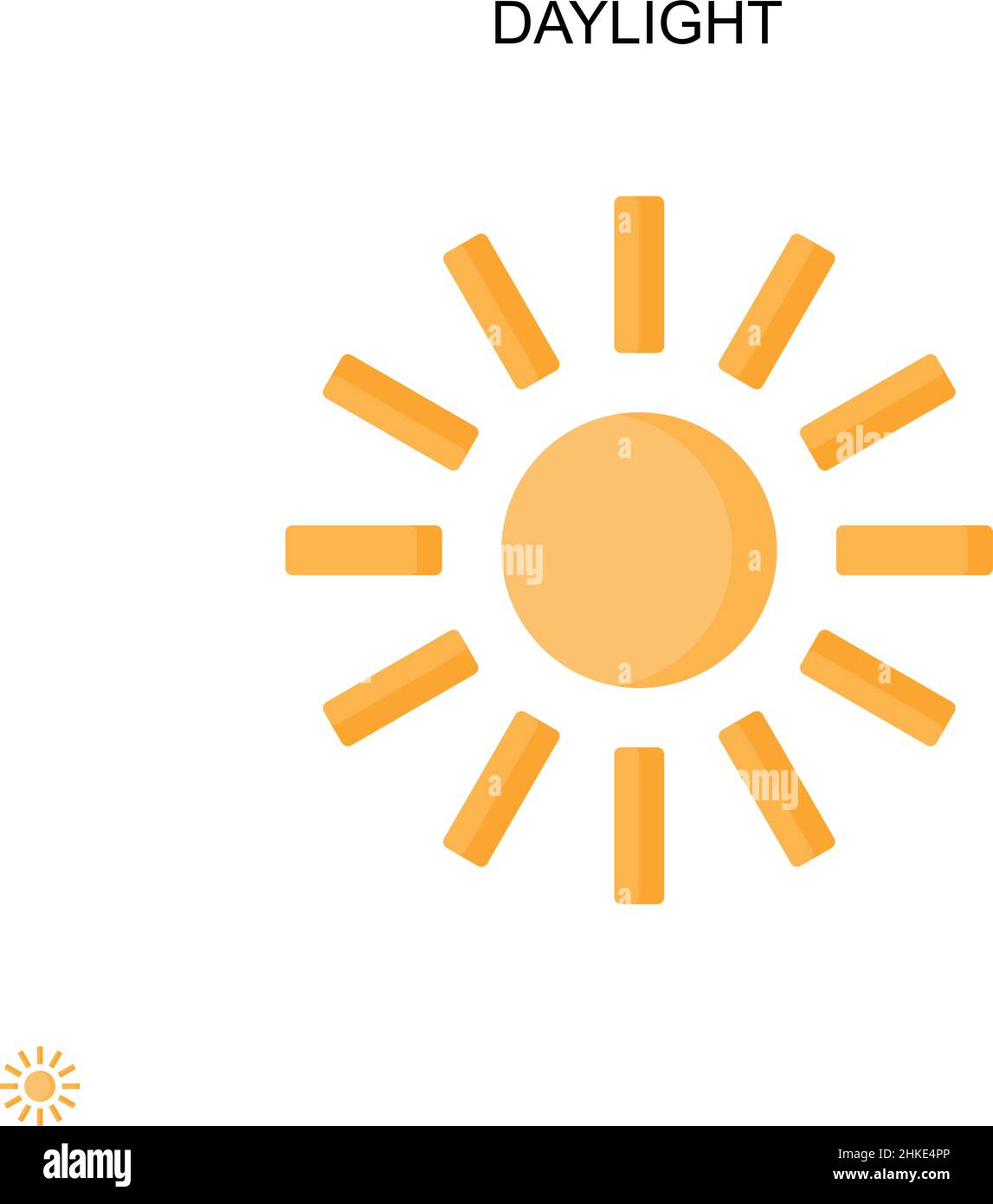 Icona vettore semplice luce diurna. Modello di disegno del simbolo di illustrazione per l'elemento dell'interfaccia utente mobile Web. Illustrazione Vettoriale