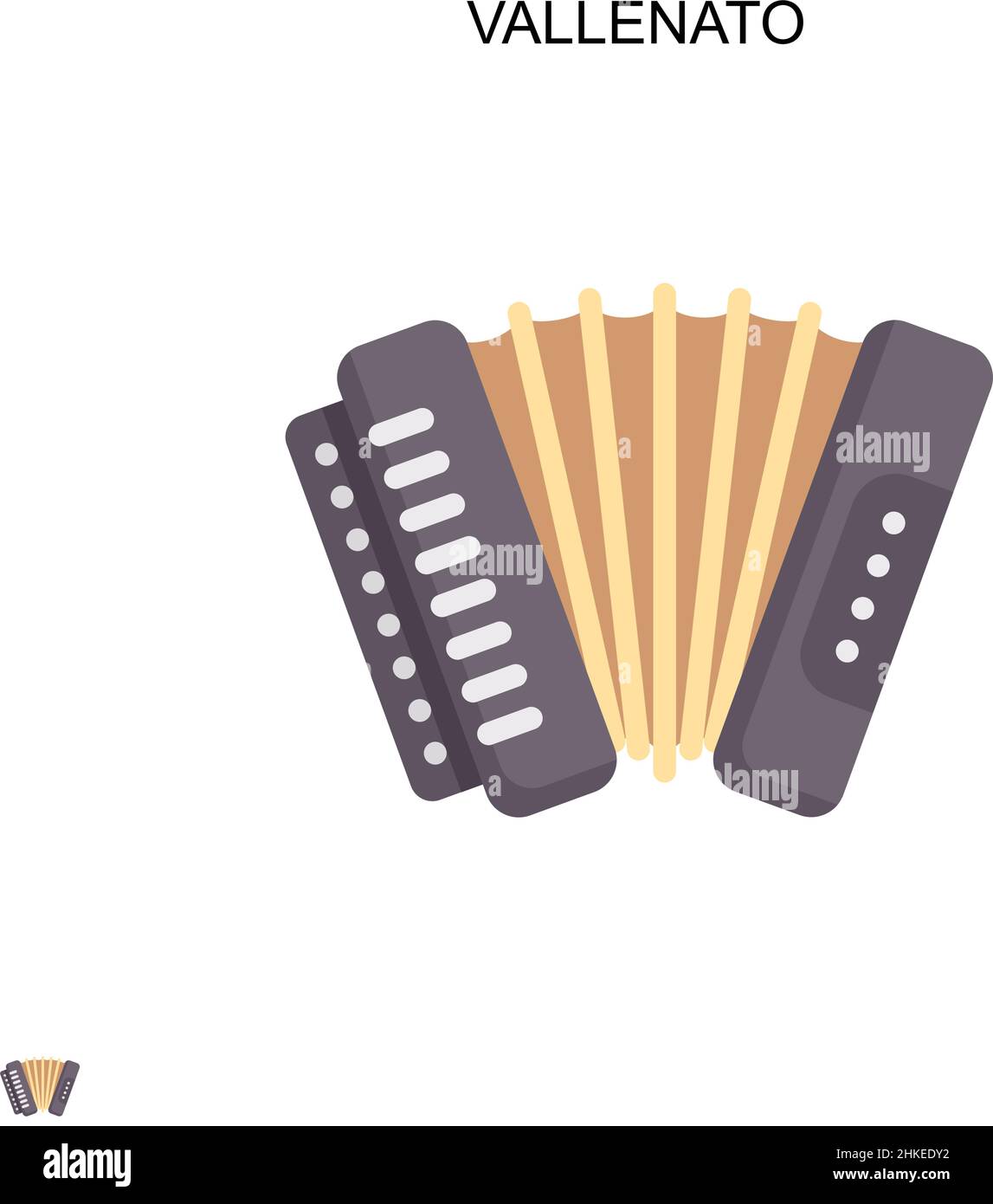 Vallenato semplice vettore icona. Modello di disegno del simbolo di illustrazione per l'elemento dell'interfaccia utente mobile Web. Illustrazione Vettoriale