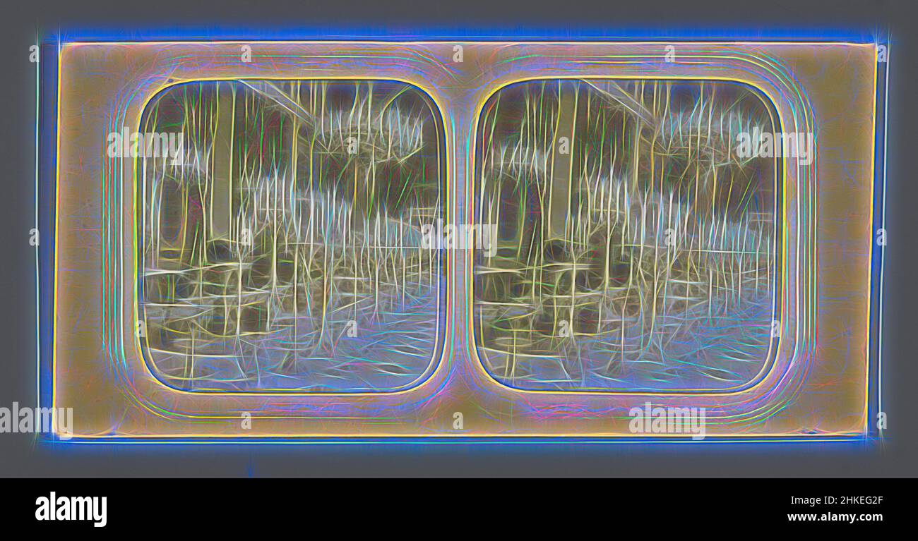 Ispirato dalla sala da pranzo del Prefetto in Hôtel de Ville, Parigi, Salon du diner du préfet, Hôtel-de-Ville de Paris, Parigi, 1855 - 1875, carta, Stampa albume, perforazione, altezza 83 mm x larghezza 173 mm, reinventata da Artotop. L'arte classica reinventata con un tocco moderno. Design di calda e allegra luminosità e di raggi di luce. La fotografia si ispira al surrealismo e al futurismo, abbracciando l'energia dinamica della tecnologia moderna, del movimento, della velocità e rivoluzionando la cultura Foto Stock