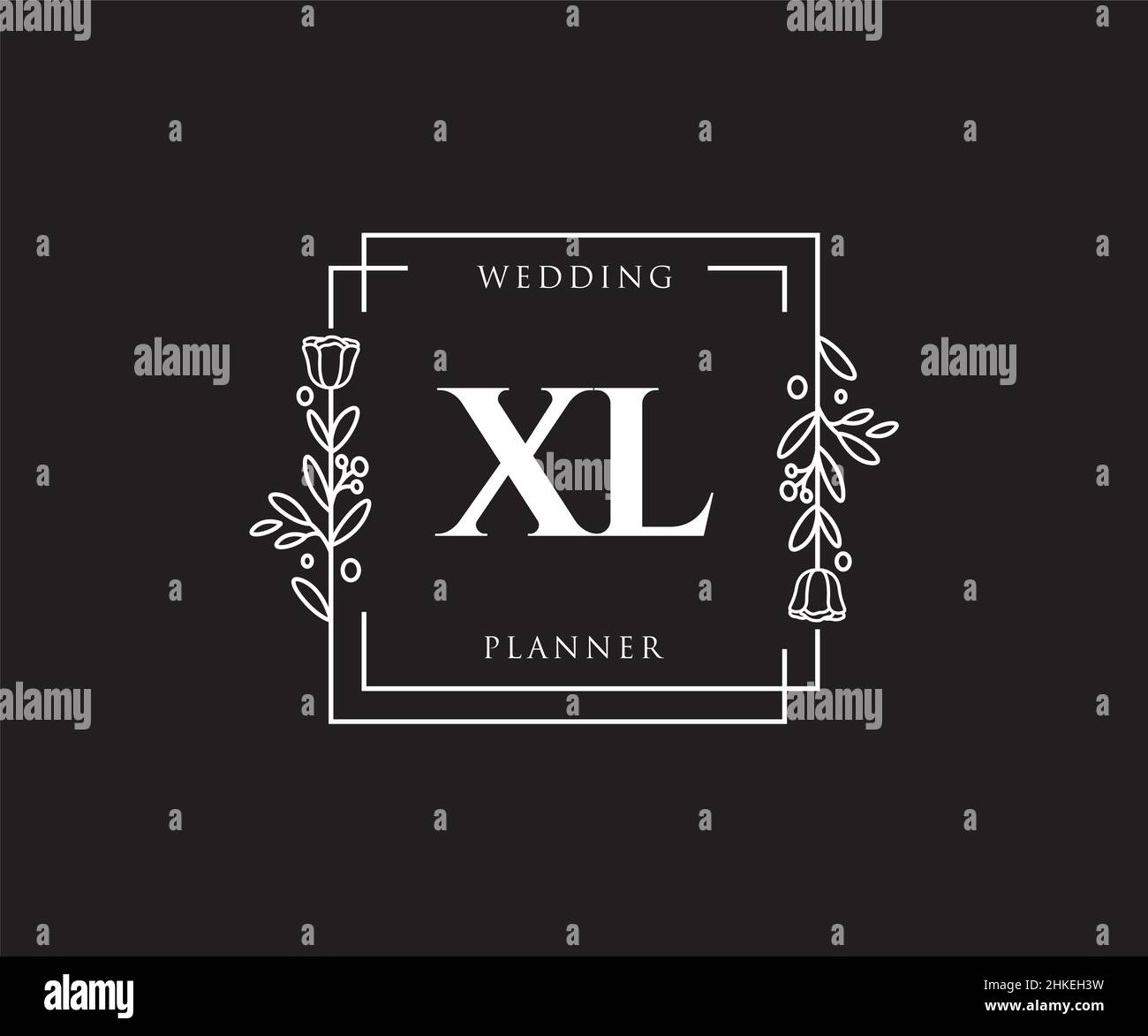 Logo XL femminile. Utilizzabile per la natura, salone, centro benessere, cosmetici e loghi di bellezza. Elemento modello di disegno con logo a vettore piatto. Illustrazione Vettoriale