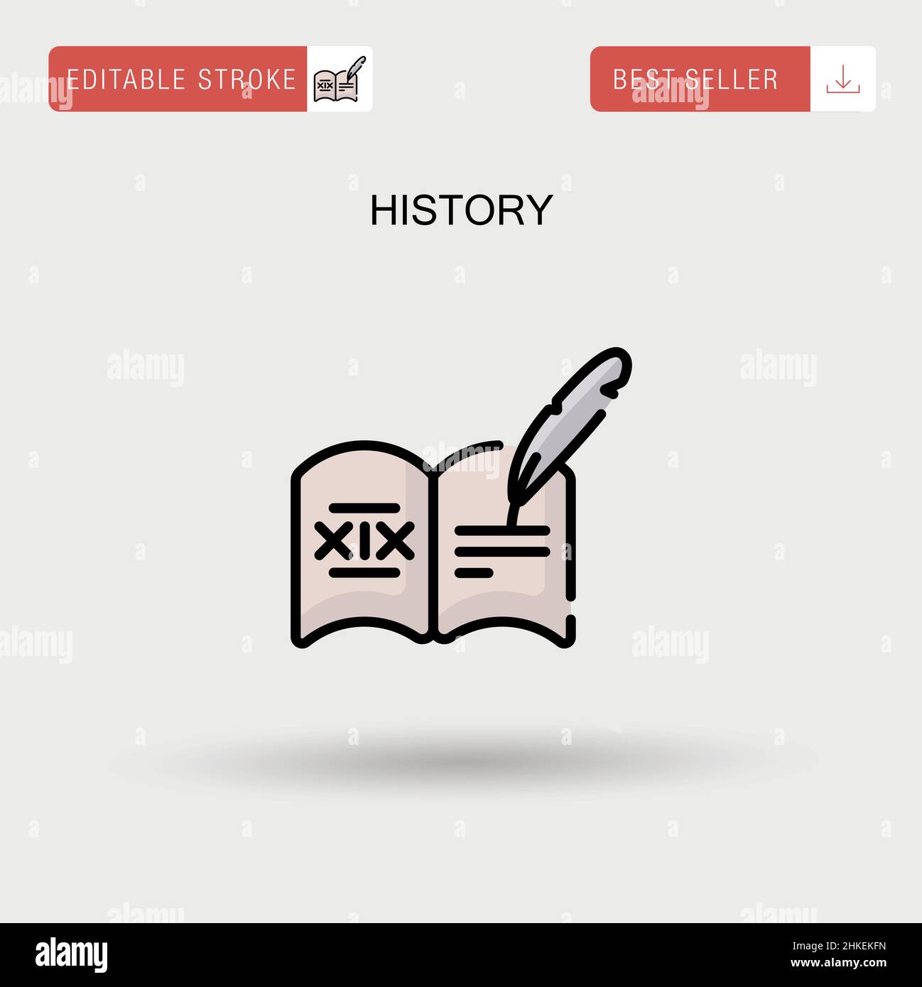 Icona vettore semplice cronologia. Illustrazione Vettoriale