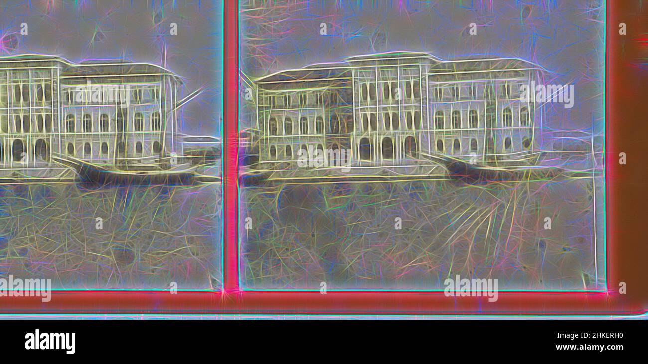 Ispirato dal Nationalmuseum di Stoccolma, Museo di Stoccolma, Stoccolma, 1868 - 1880, carta, Stampa albume, altezza 86 mm x larghezza 177 mm, reinventata da Artotop. L'arte classica reinventata con un tocco moderno. Design di calda e allegra luminosità e di raggi di luce. La fotografia si ispira al surrealismo e al futurismo, abbracciando l'energia dinamica della tecnologia moderna, del movimento, della velocità e rivoluzionando la cultura Foto Stock