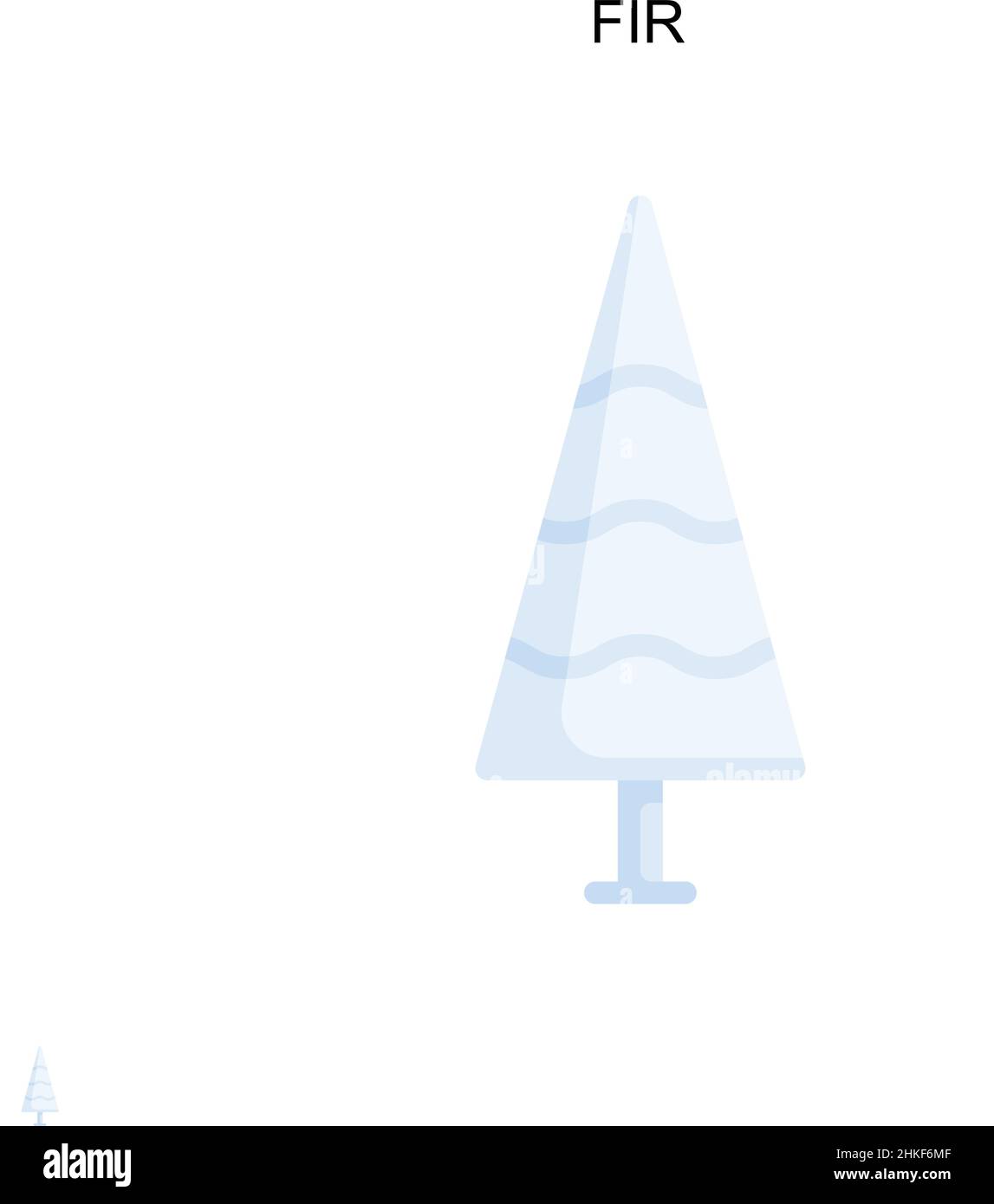 Icona vettore semplice FIR. Modello di disegno del simbolo di illustrazione per l'elemento dell'interfaccia utente mobile Web. Illustrazione Vettoriale