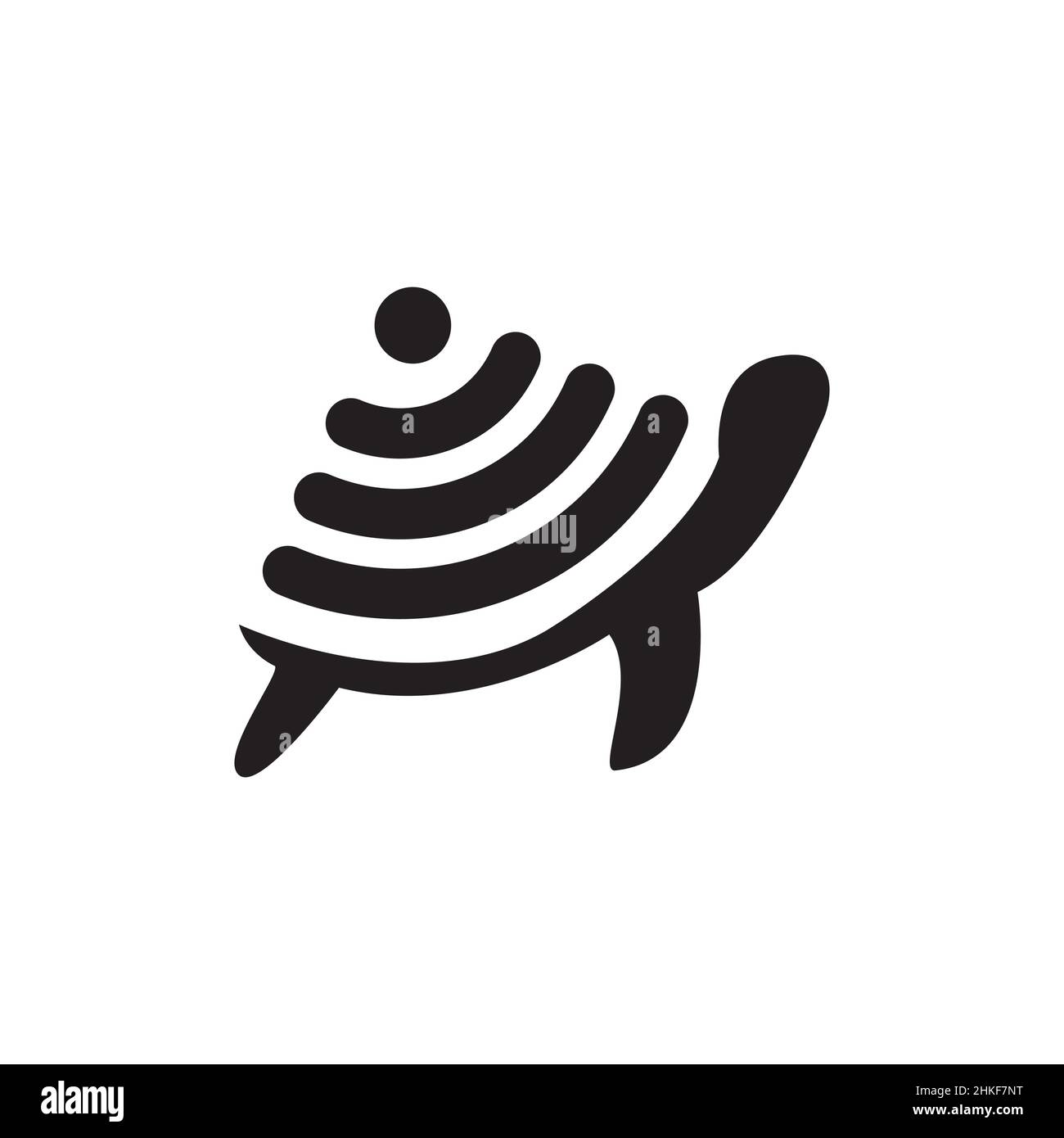 tartaruga con wi-fi internet logo design, vettore grafico simbolo icona illustrazione idea creativa Illustrazione Vettoriale