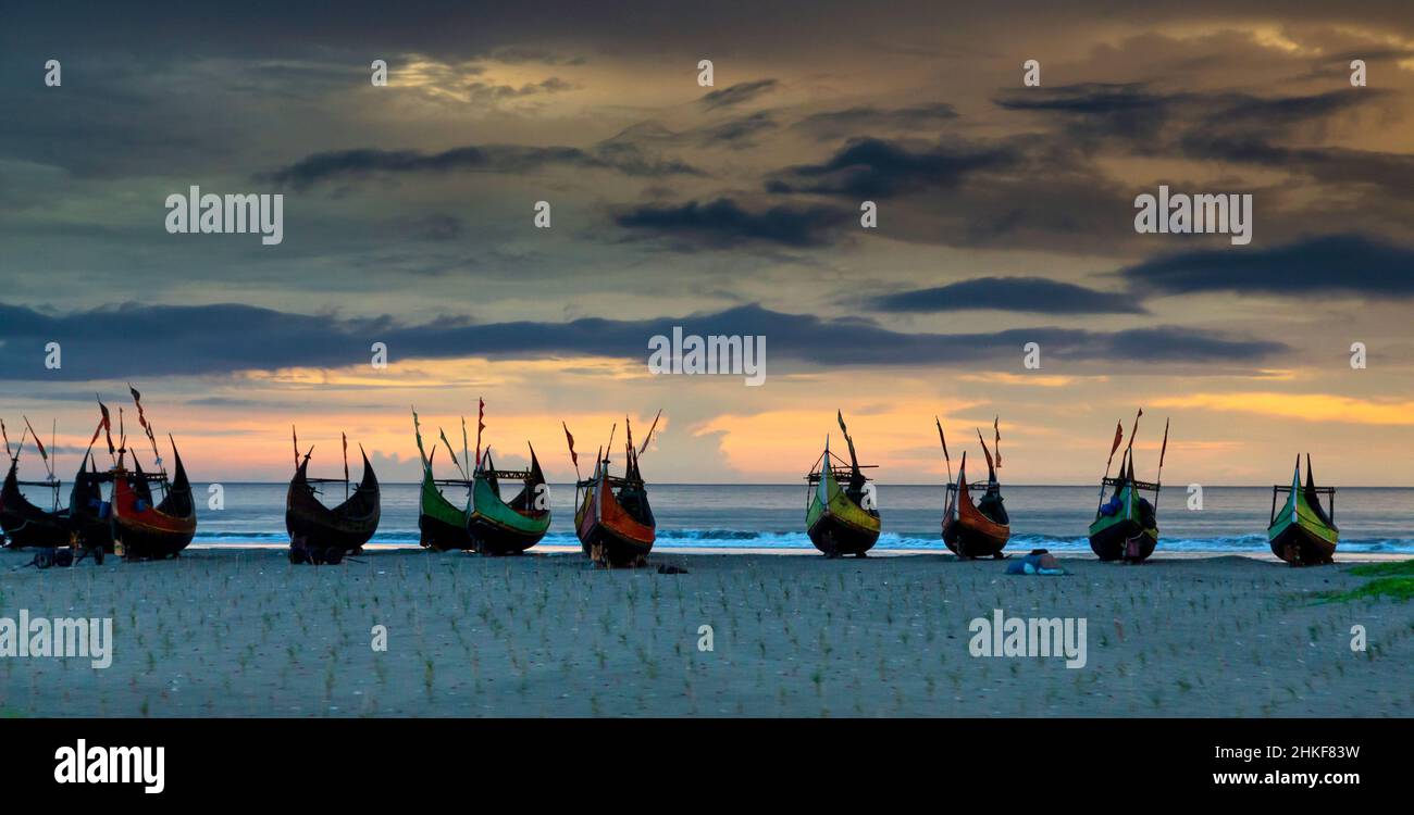 Sampan Teknaf Bangladesh Foto Stock