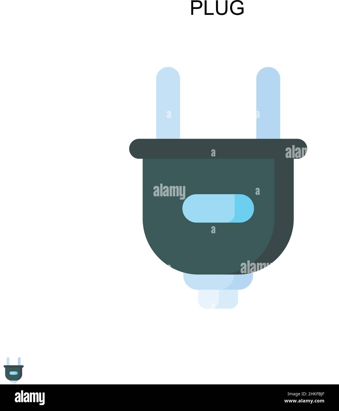 Icona Plug Simple Vector. Modello di disegno del simbolo di illustrazione per l'elemento dell'interfaccia utente mobile Web. Illustrazione Vettoriale