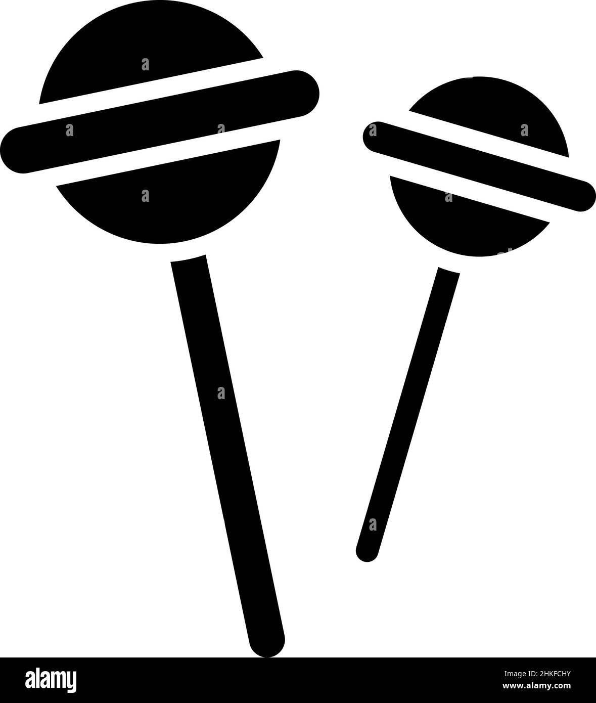 Lollipop Glyph icona Food Vector Illustrazione Vettoriale