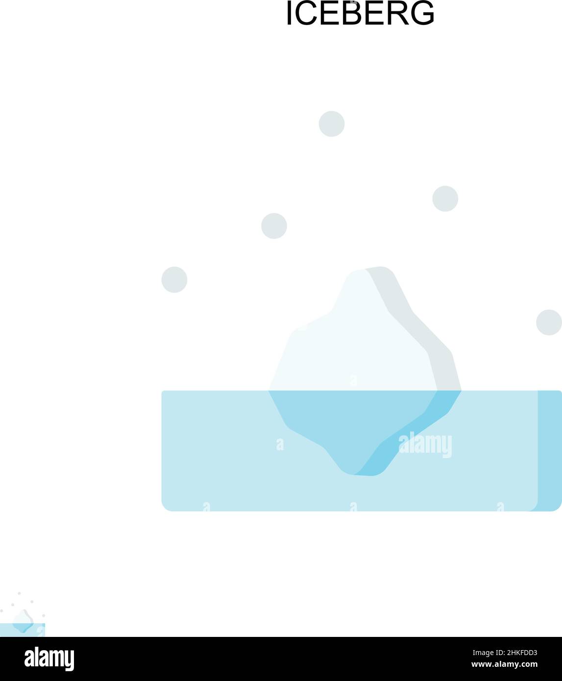 Icona vettore semplice iceberg. Modello di disegno del simbolo di illustrazione per l'elemento dell'interfaccia utente mobile Web. Illustrazione Vettoriale