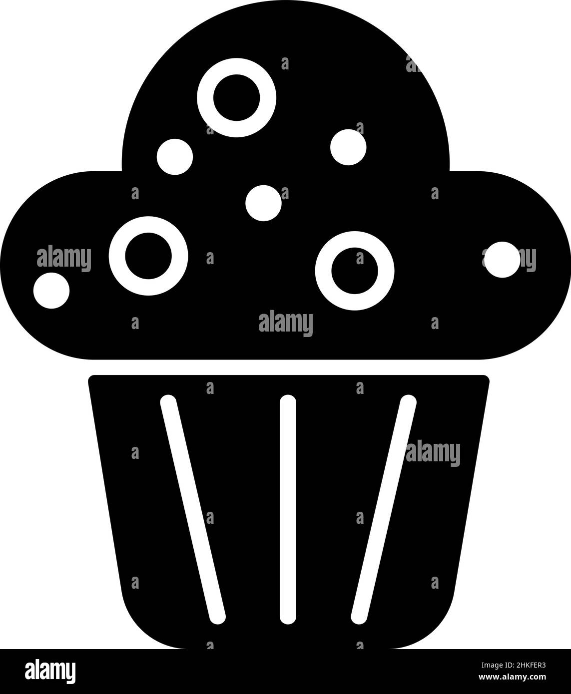Muffin Glyph icona Vector Illustrazione Vettoriale
