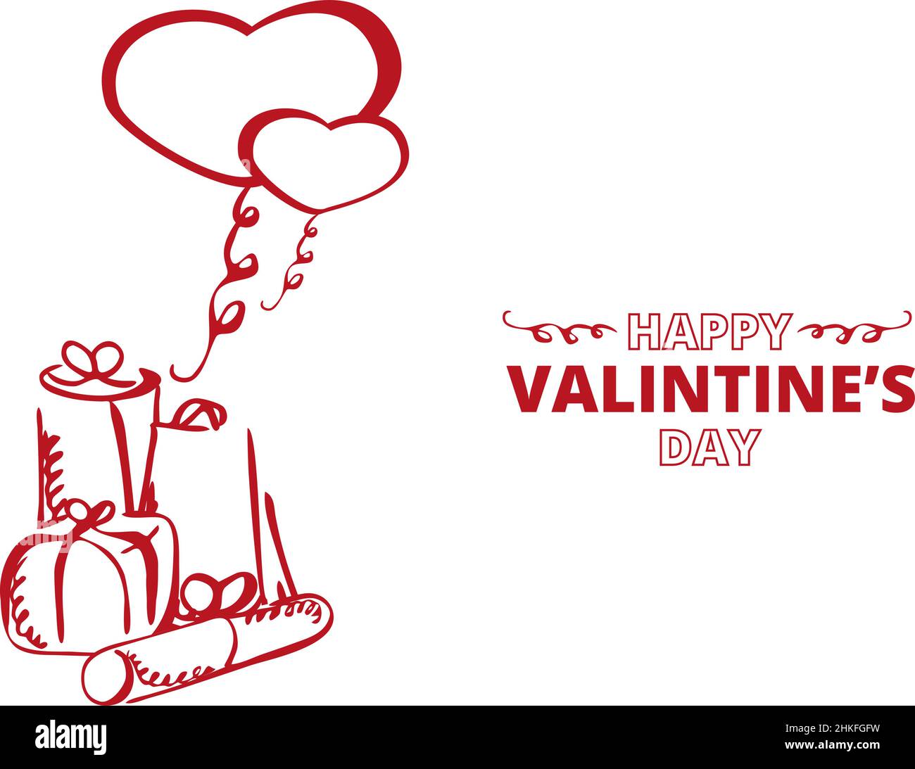 Felice valentine giorno modello di sfondo con cuore a forma di illustrazione Illustrazione Vettoriale
