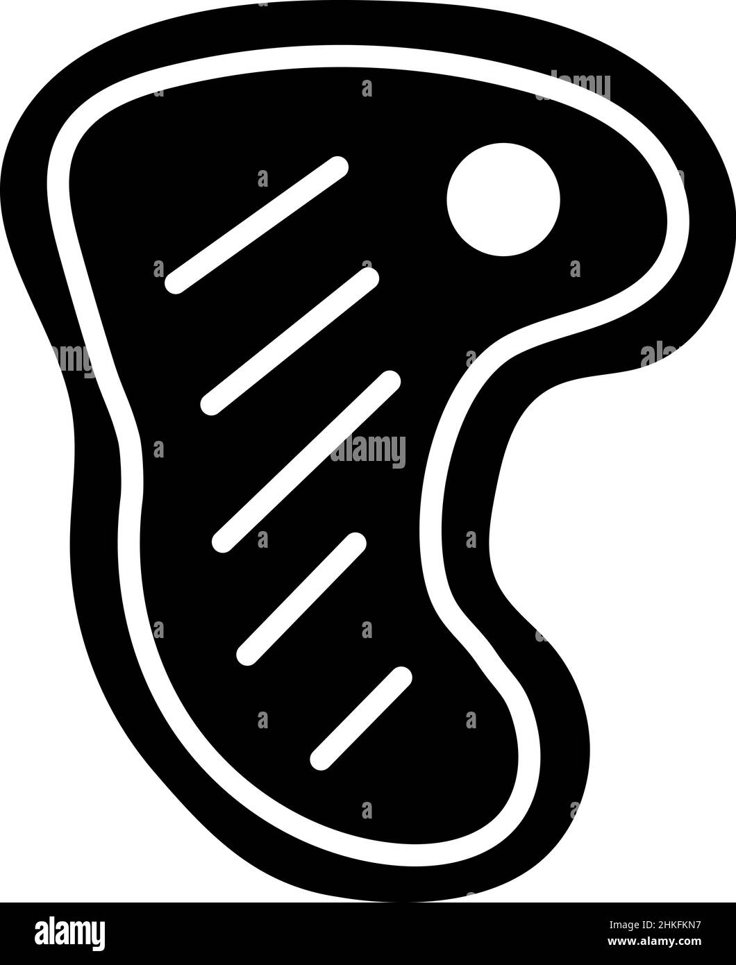 Beefsteak Glyph icona Food Vector Illustrazione Vettoriale