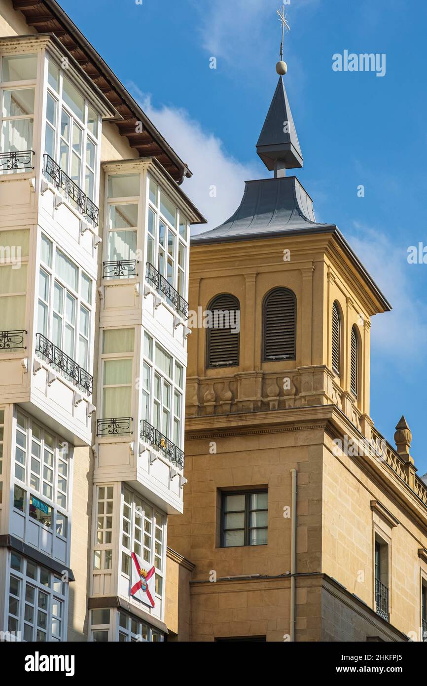 Spagna, la Rioja, Logrono, tappa sul Camino Francés, itinerario spagnolo del pellegrinaggio a Santiago de Compostela, patrimonio mondiale dell'UNESCO, Istituto di Studi Rioja Foto Stock