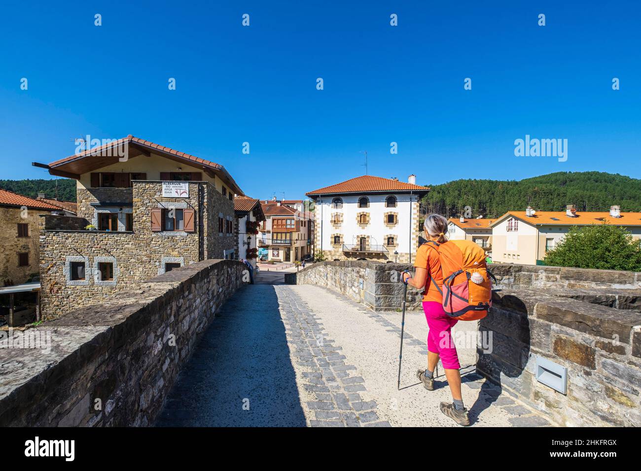 Spagna, Navarra, Zubiri, escursione sul Camino Francés, itinerario