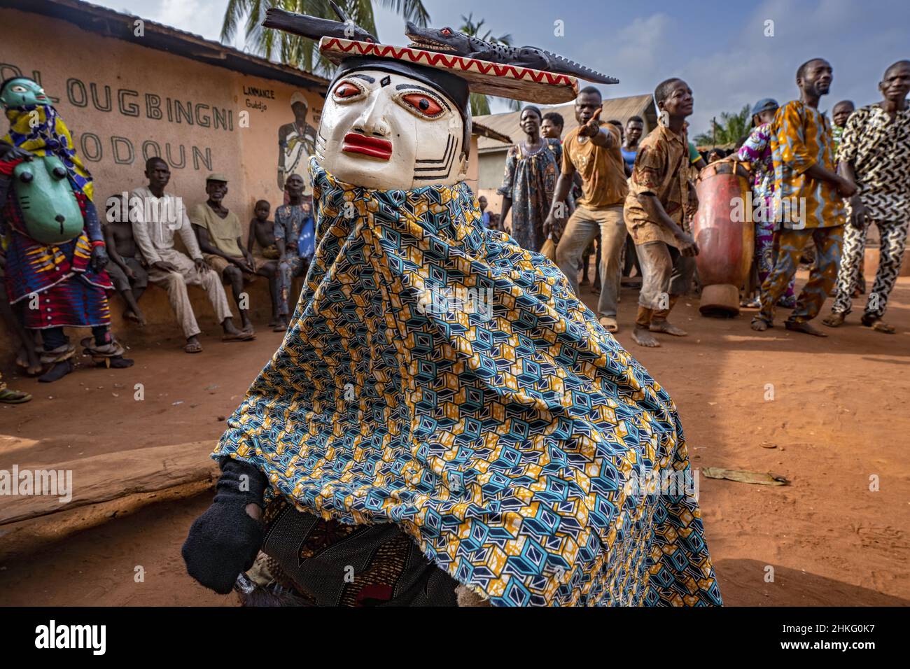 Benin, Tan, il ballo di Guelede è elencato come Patrimonio Mondiale dell'Umanità dall'UNESCO Foto Stock